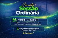 Convite para Sessão Ordinária - 18/03/2026
